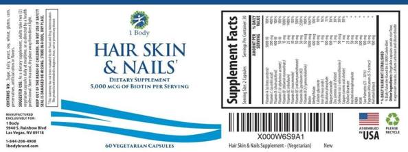 Hair Skin and Nails Supplement Photo