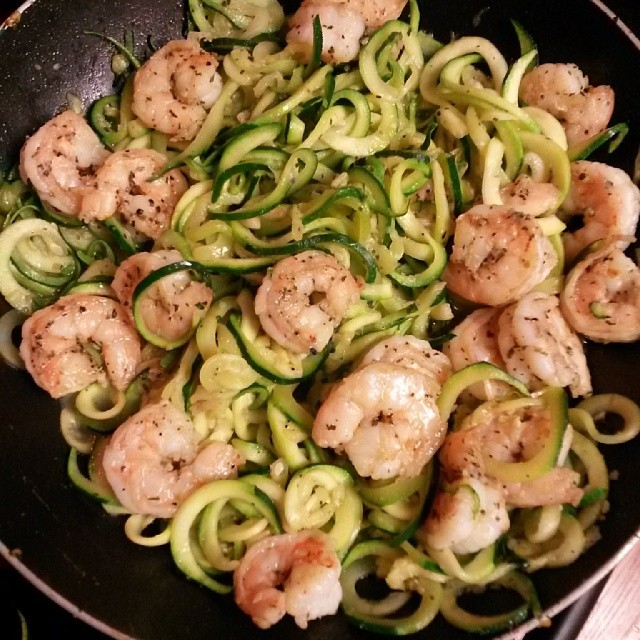 Basil and Garlic Zoodles on Fix It With Fran