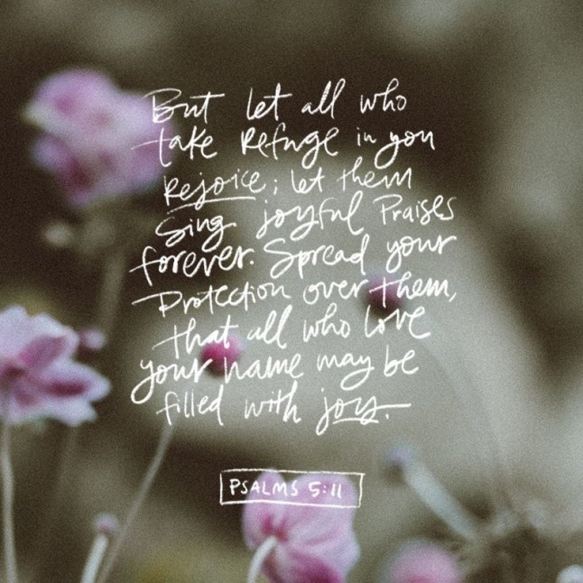 Psalm 5:11 Verse of The Day Image on FixItWithFran.com Protection from God, Protection of God, Spread your love over all them, God, Psalm 5:11, Verse of The Day Image on FixItWithFran.com