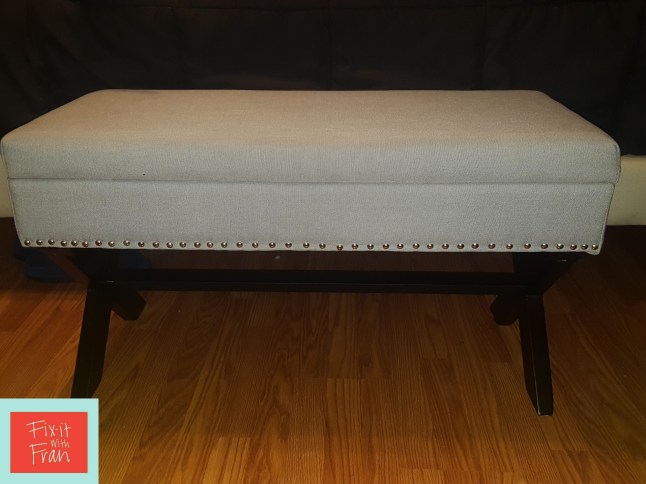 DIY Furniture Done Right on FixItWithFran.com easy to assemble Ottoman on Amazon.com